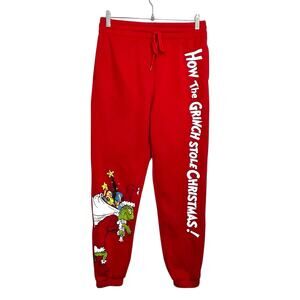 The Grinch Jogger Sweatpants Small 4-6 Christmas Graphic Lounge Pants Dr. Seuss